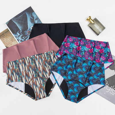 Seamless Leak Proof Underwear Plus Size Menstrual Hipster Mid Waist Underwear