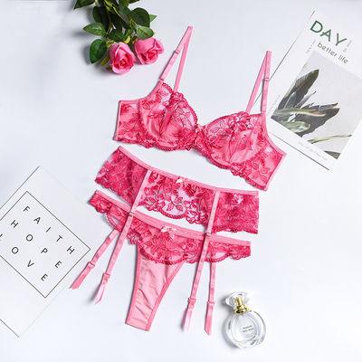 Nighty Lace Mesh Lingerie Hollow Sexy Floral Embroidery Lingerie